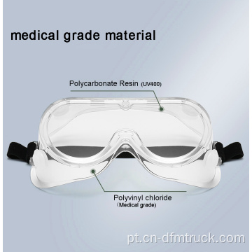Óculos de proteção antiembaçante EPI para equipamentos médicos